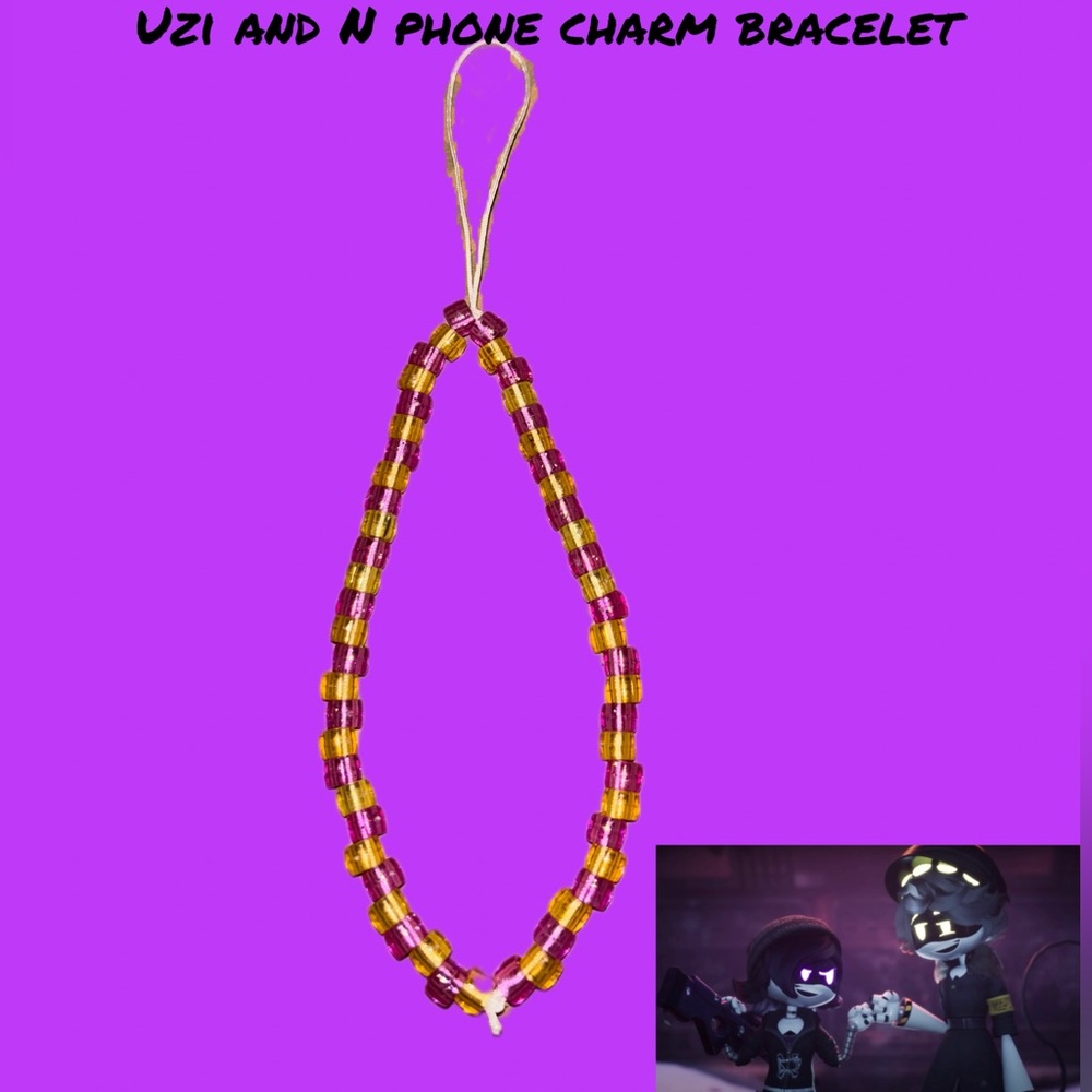 Uzi And N Phone Charm Bracelet